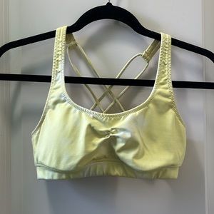 Aerie yellow tie dye sports bra